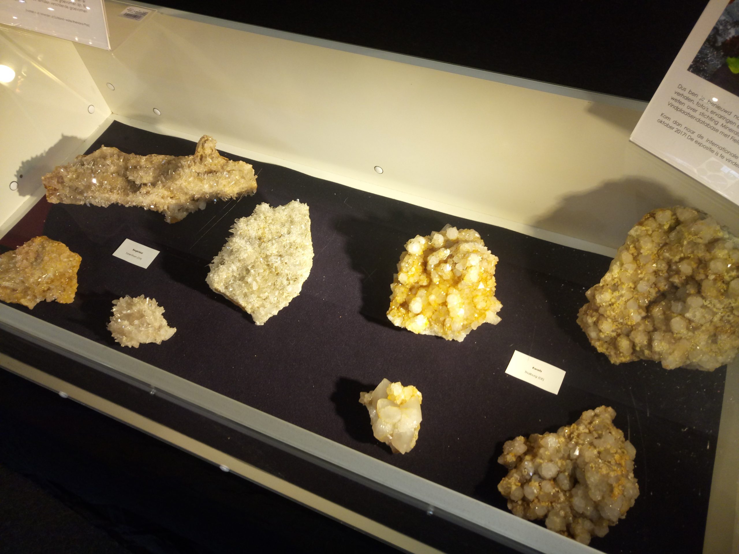 Kristallen edelstenen mineralen beurs expositie